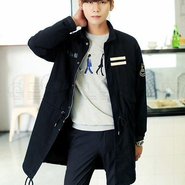 交換無料 送料無料18秋新作ミリタリーコートスプリングコートロングコートメンズファッションゆったりモッズコート大きいサイズ折襟アウターカジュアル 独創的 Mercurytechnologies Mn Com