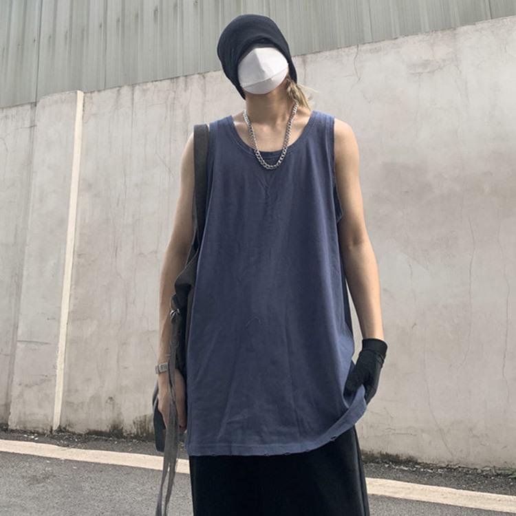 日本未入荷 送料無料 タンクトップ ロング 長さ75cm M 4l メンズ ロングタンクトップ タンク インナー 夏服 ダメージ ゆったり トップス 夏 Novabookings Com Br