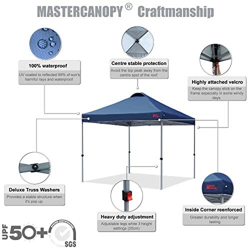マスターキャノピー（MASTERCANOPY）ワンタッチタープテント 2M/2.5M/3M 三段階 3m 23cm