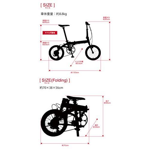 美品 ルノー(RENAULT) 軽量・コンパクト 8.8kg 16インチ 7段変速搭載 折りたたみ自転 【KUE1006318286】(36088円)