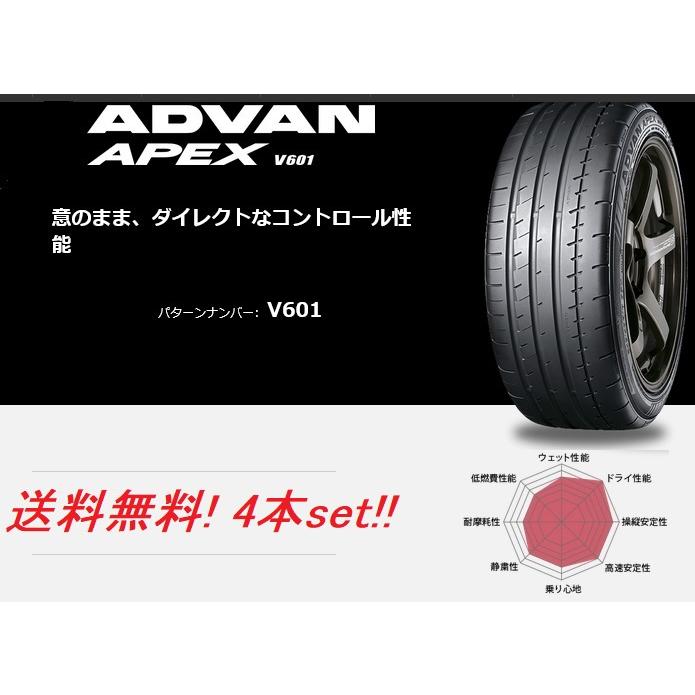 Aya専用 ADVAN 送料無料!ヨコハマ アドバンエイペックス V601 225/45R18 95Y XL