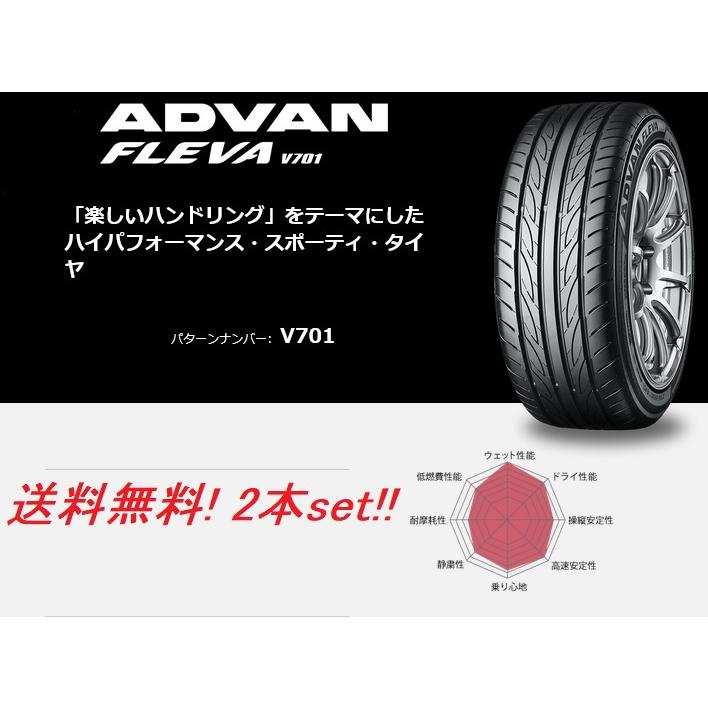 ADVAN 送料無料!ヨコハマ アドバンフレーバ V701 215/40R18 89W XL 2本 