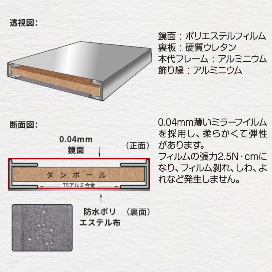全面鏡 折り畳み 鏡 軽量 割れない鏡 高さ160cmx幅60×2 姿見鏡 全面鏡 折り畳み 鏡 軽量 割れない鏡 高さ160cmx幅60×2 姿見鏡