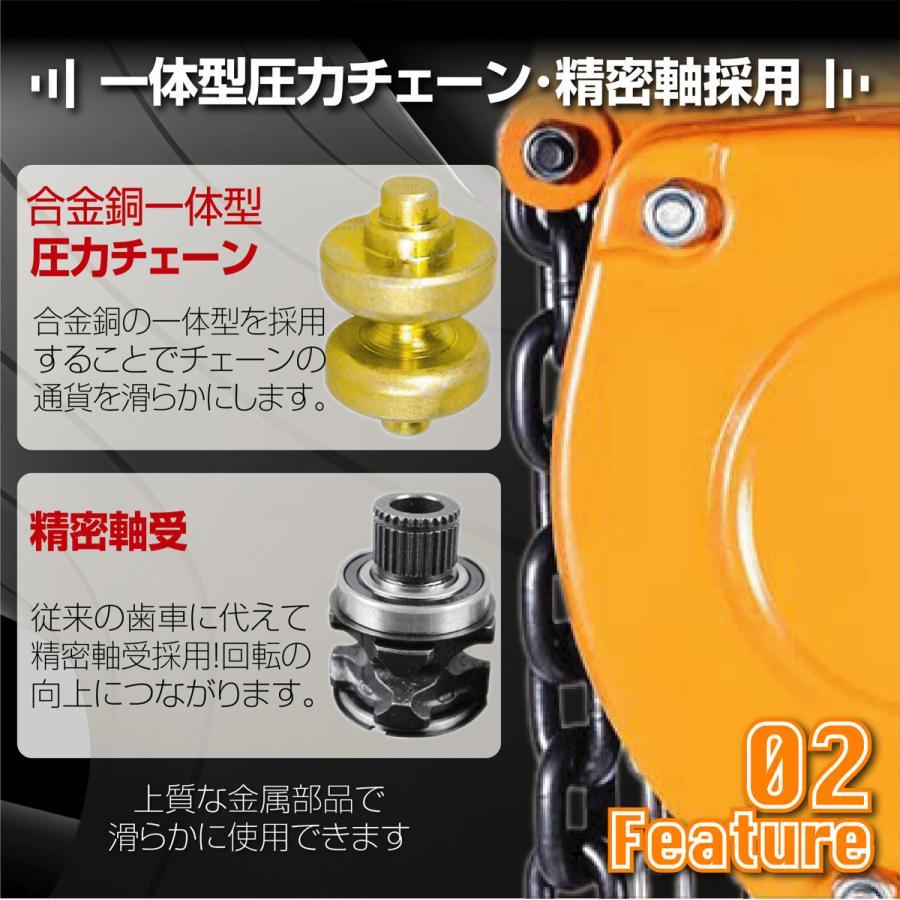 チェーンブロック 3m 5000kg 5t 5トン 手動式 荷締機 #658 : 658 