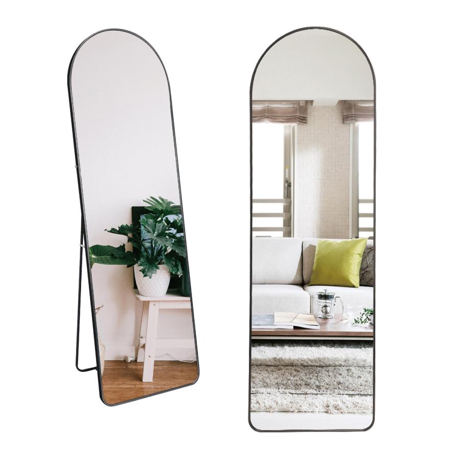 スタンドミラー アーチ型 全身鏡 壁掛け 姿見 160cmx50cm