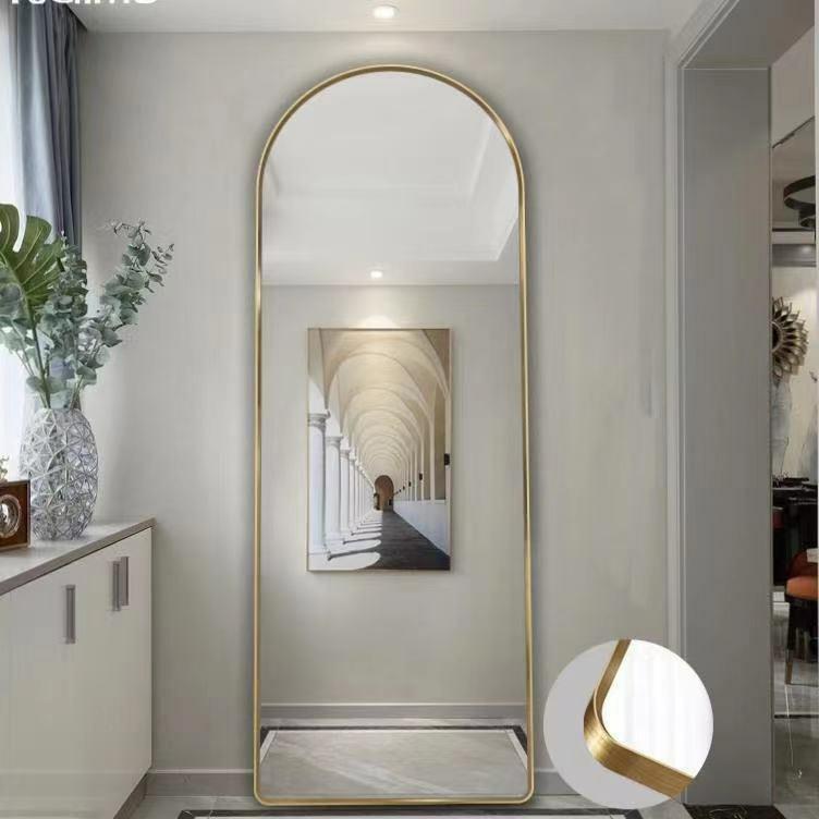 スタンドミラー アーチ型 全身鏡 壁掛け 姿見 160cmx50cm