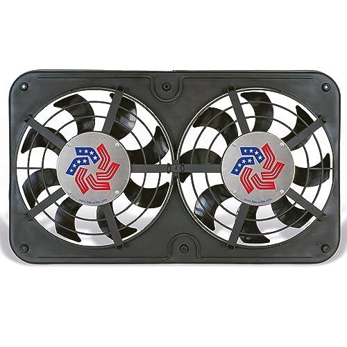 【並行輸入品】Flex A Lite Lo Profile デュアルSブレード電動ファン 可変速度コントローラー付き プーラーファン (410)の画像