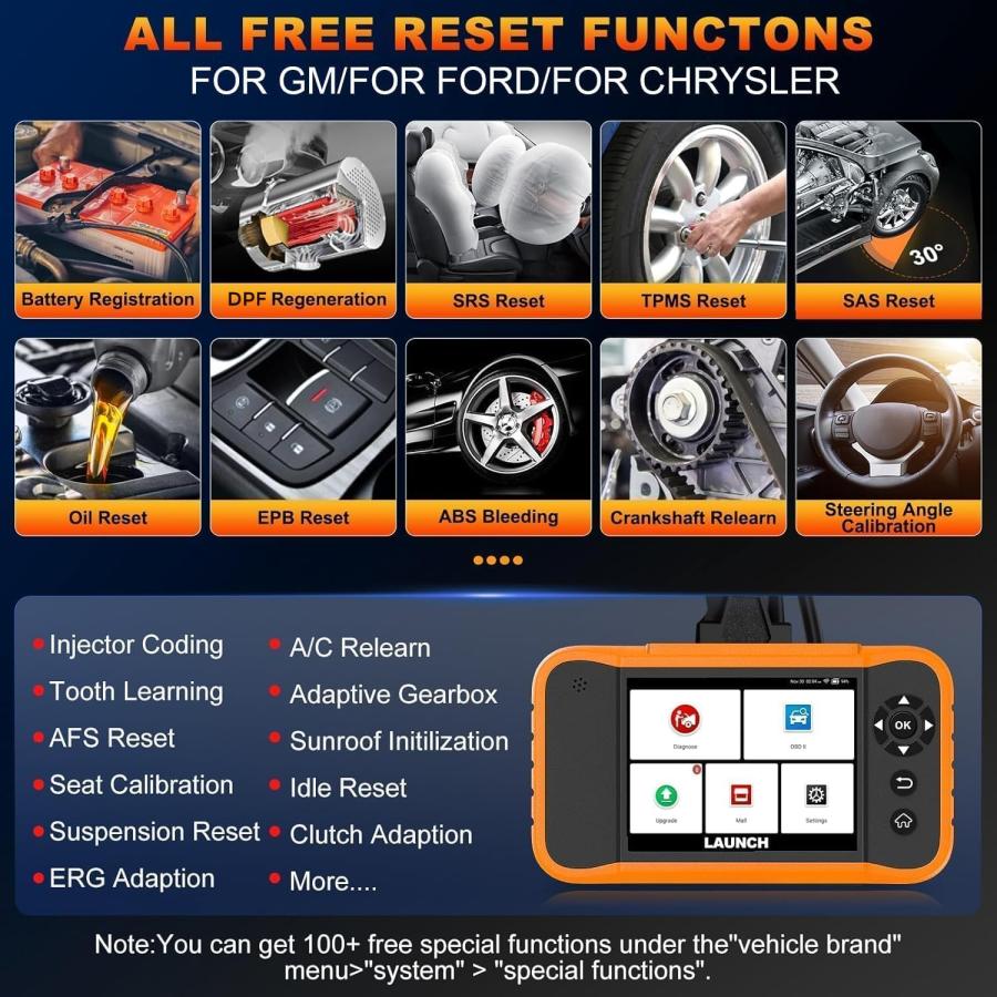 並行輸入品】LAUNCH CRE FGC obd2 診断機 日本語 故障診断機 車