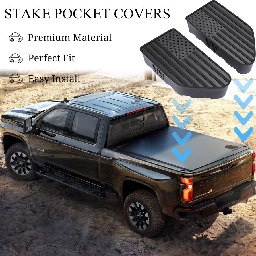 並行輸入品】ベッドレールステークポケットカバー GMC シボレー 