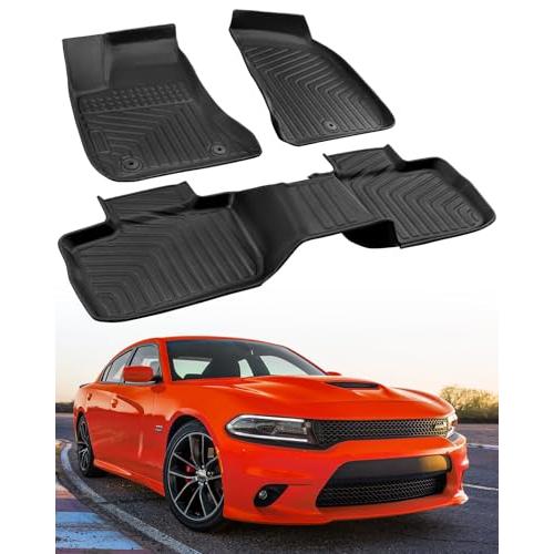 並行輸入品】ダッジチャージャー用カーフロアマット:全天候ライナー