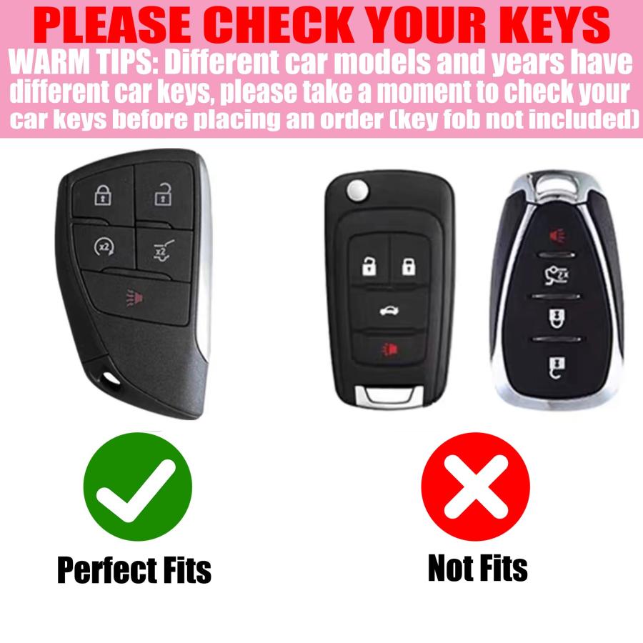 【並行輸入品】 YIKECASE Key Fob Cover with Diamond Keychain Fit for Chevy Car K |  | 03