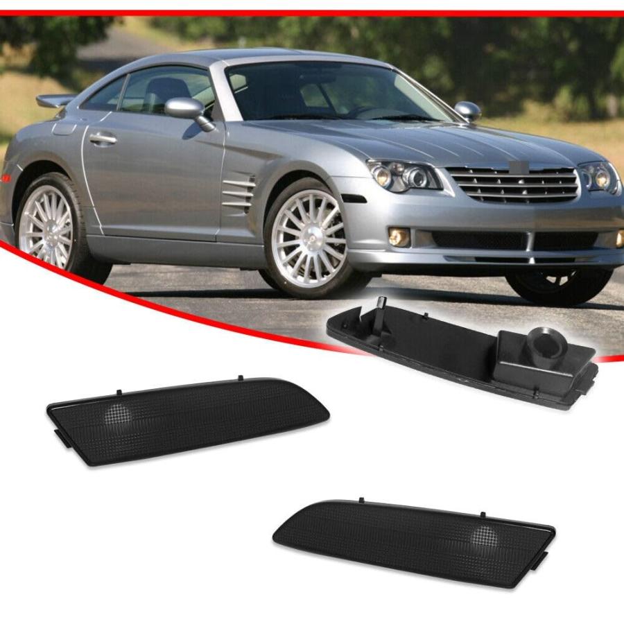 【並行輸入品】 AINNUDSE Smoked Front Bumper Side Marker Reflector Light Black Aの画像