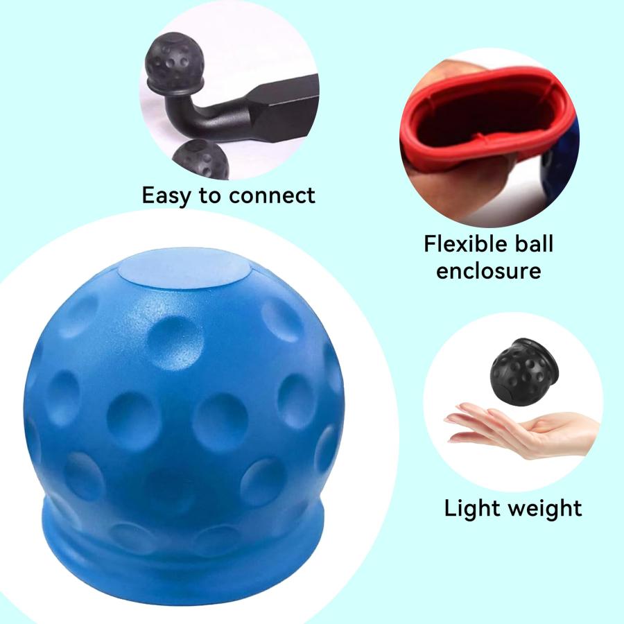 並行輸入品】Tioollev トレーラーボールカバー 2個 2インチ ゴム製防水