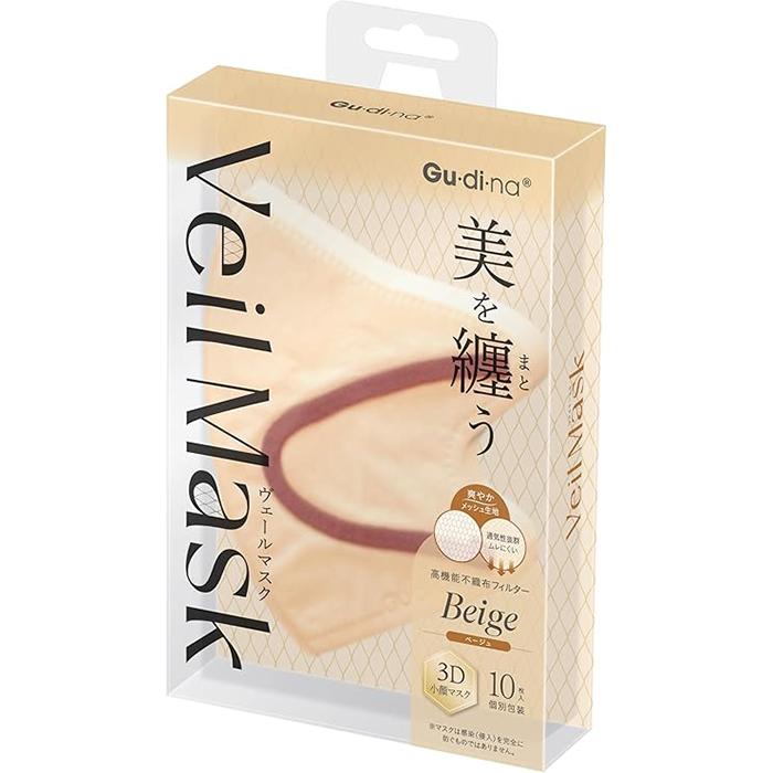 グディナ ヴェールマスク ベージュ 10枚入 個別包装 青山通商 : ナイス