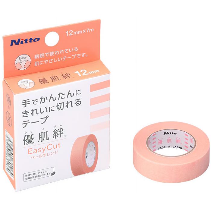 ニトムズ 手でかんたんにきれいに切れるテープ 優肌絆 EasyCut 12mm×7m