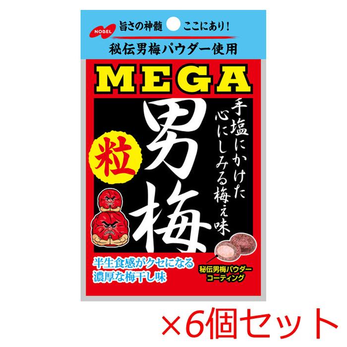 男梅 メガ男梅粒 36g ×6個セット ノーベル製菓 : ナイスドラッグ Yahoo