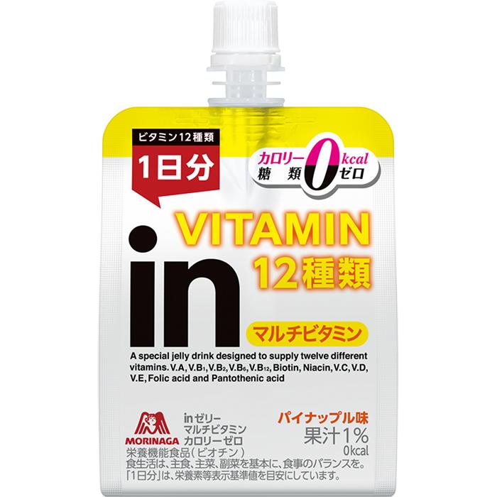 inゼリー マルチビタミン カロリーゼロ 180g パイナップル味 森永製菓