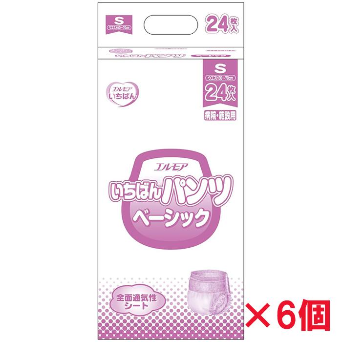 エルモア いちばんパンツ ベーシック Sサイズ 24枚入 6袋セット エルモアいちばん パンツ ベーシック 330cc Sサイズ 24枚入×6個