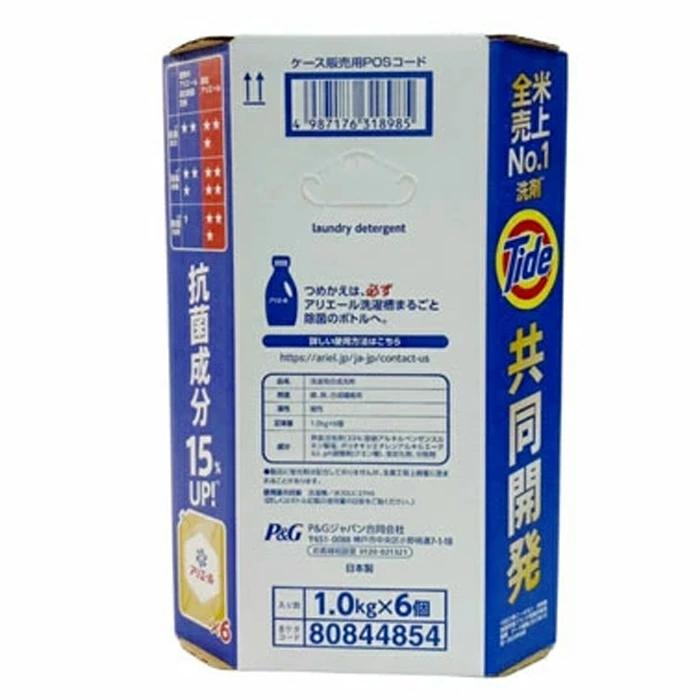 アリエール 液体 除菌成分プラス つめかえ 1kg×6個 ×2ケース P&G
