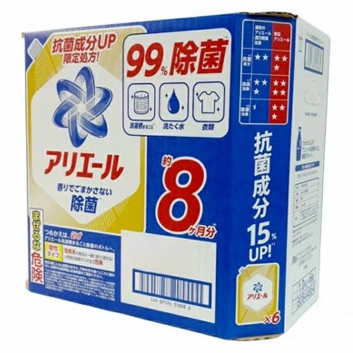 アリエール 液体 除菌成分プラス つめかえ 1kg×6個 P&G 洗濯用洗剤
