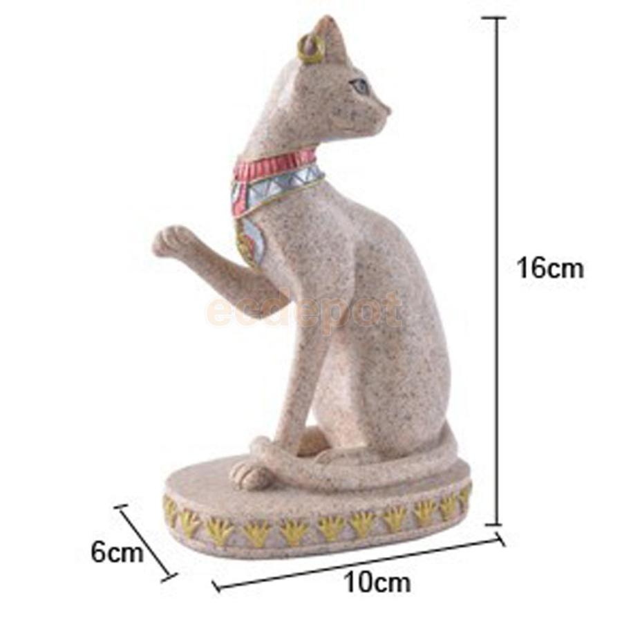 エジプト猫の置物 オブジェ 雑貨 猫神 古代エジプト 女神 バステト 猫好き 大英博物館 神 装飾 飾り インテリア｜nicegrowingshop｜02