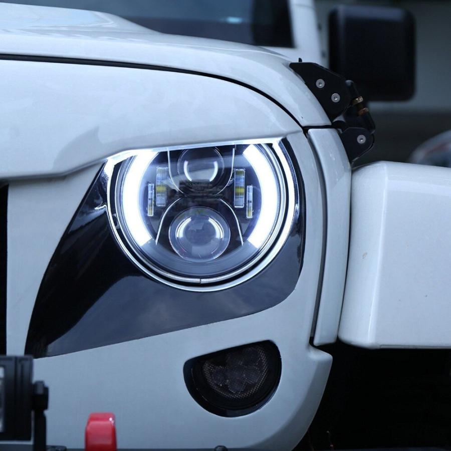 車 ヘッドライト LED 2個セット デュアルプロジェクター 7インチ トヨタ ジムニー ランクル パジェロ ローバーラングラー｜nicegrowingshop｜03