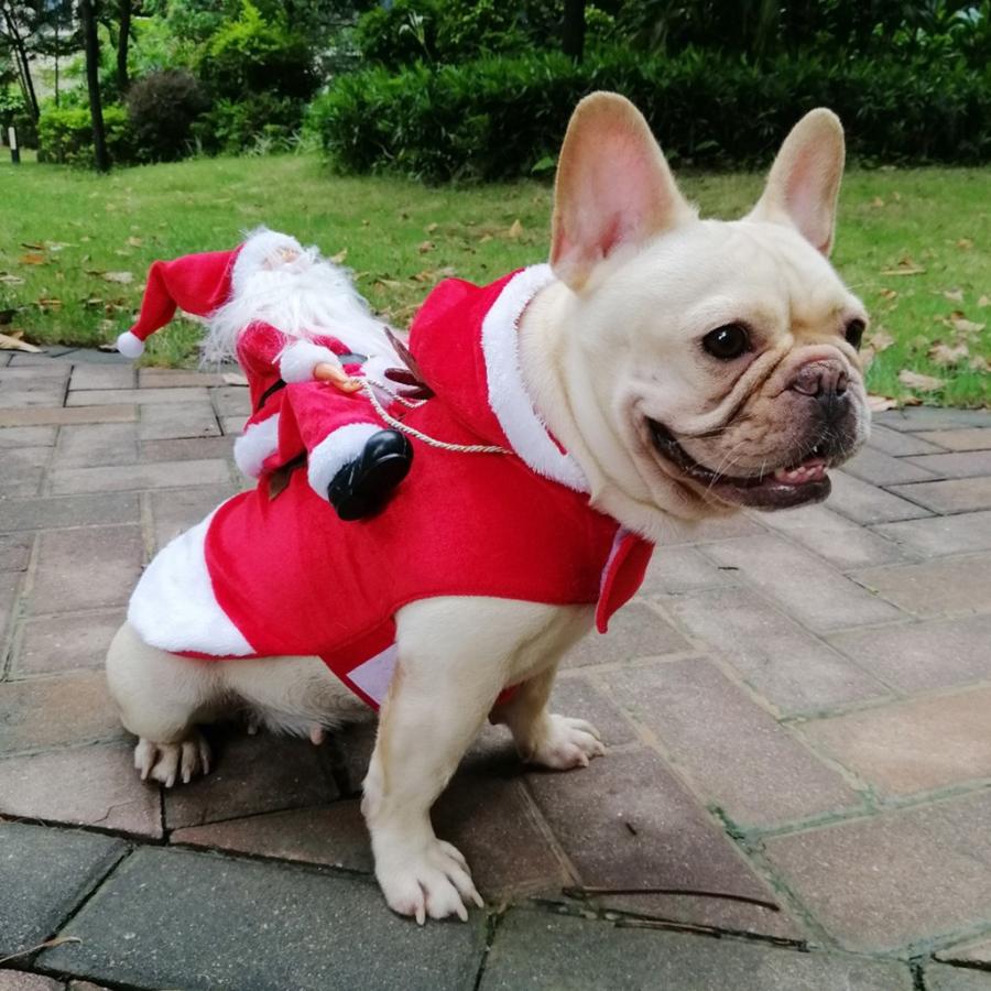 犬の服 サンタクロース 衣装 クリスマス ペット 背中 乗馬 サンタ ペット コスプレ ドッグウェア｜nicegrowingshop｜03