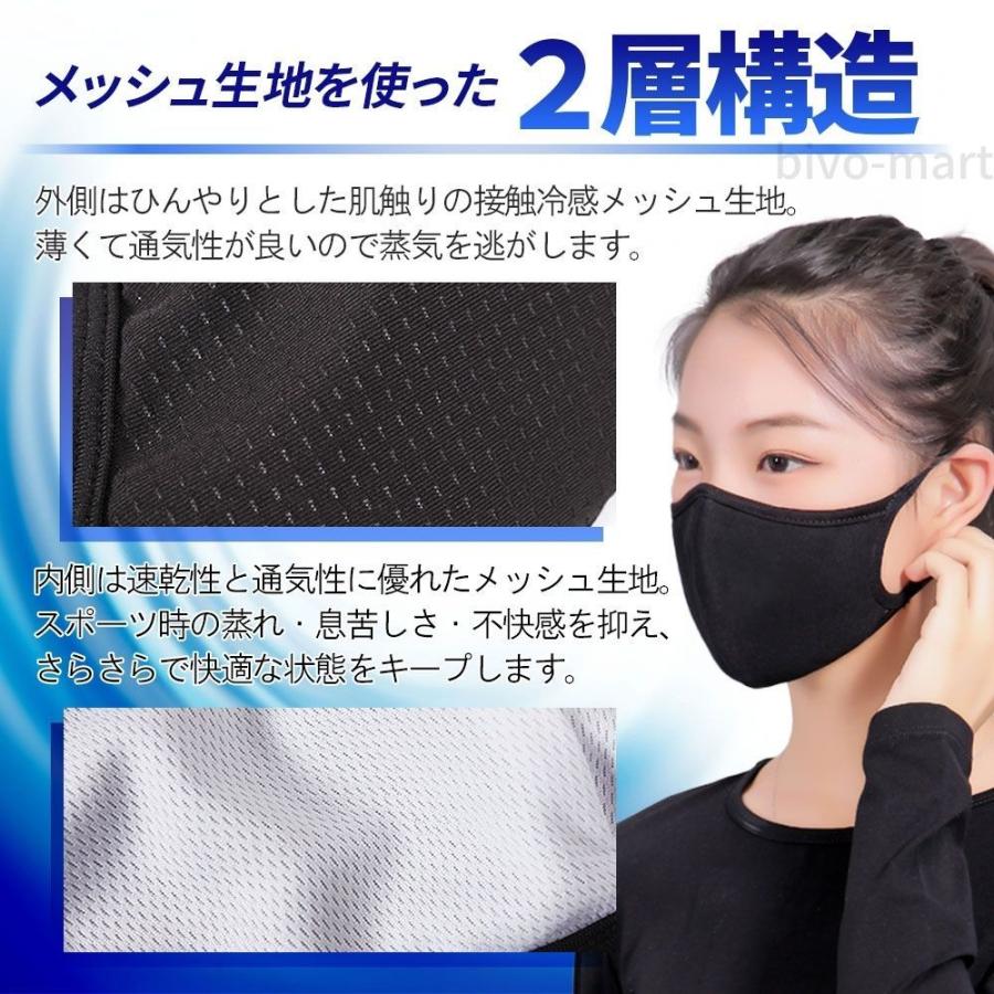 スポーツマスク 夏用 メッシュ 冷感マスク 2枚セット ランニング