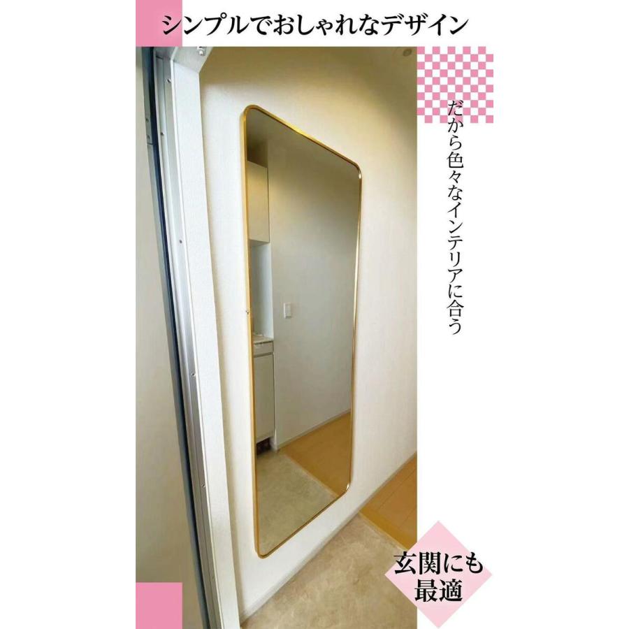 再×14入荷 スタンドミラー おしゃれ 165cm*60cm 全身鏡 姿見 壁掛け 金 鏡(立て掛け式) スタンドミラー おしゃれ 165cm*60cm 全身鏡 壁掛立て掛け ブラック