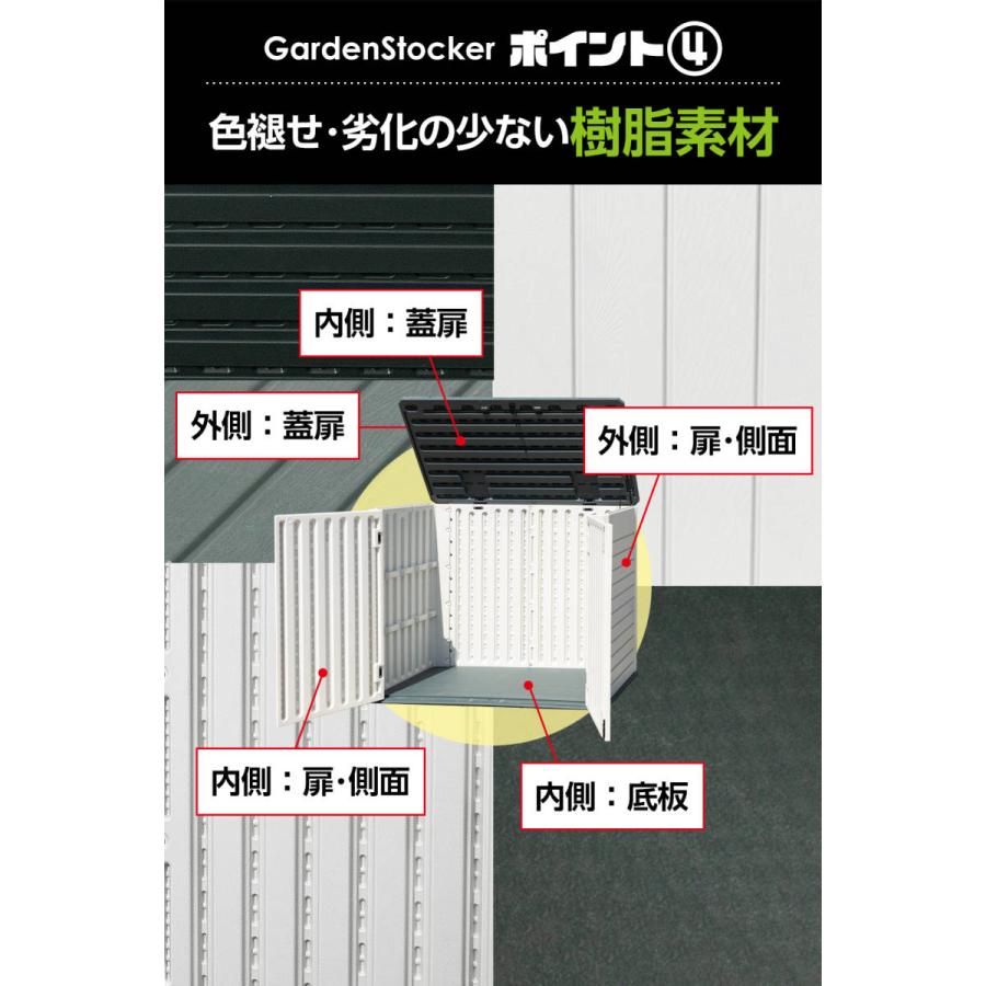 79％以上節約大型収納庫 屋外用 ガーデンストッカー ゴミ収集庫