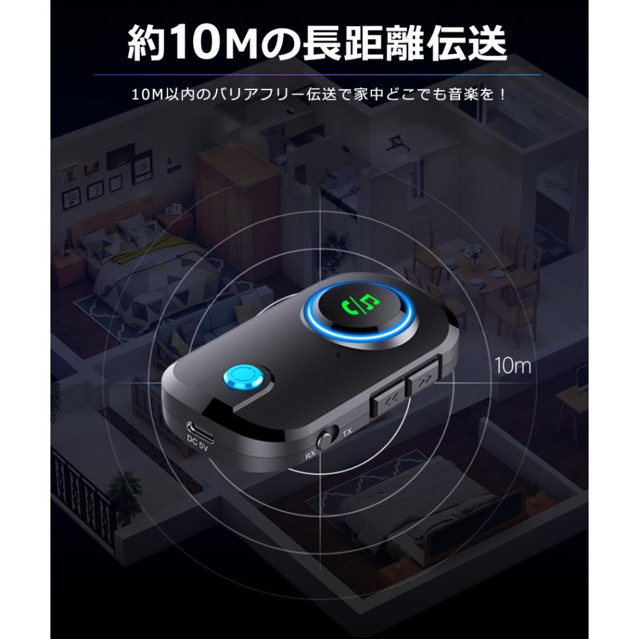 Bluetooth トランスミッター レシーバー ワイヤレス オーディオ AUX