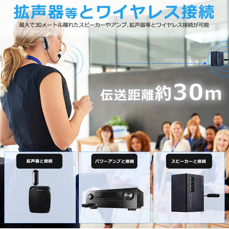 ワイヤレス マイク ヘッドセット ポータブル 拡声器 小型 ハンズフリー