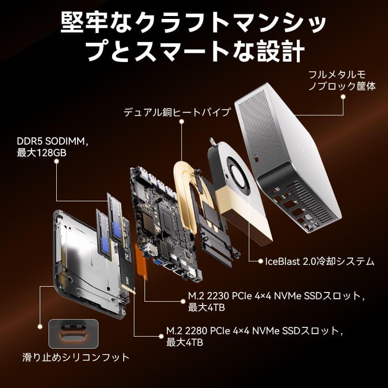 使用短め GEEKOM A9 MAX／AMD Ryzen AI 9 HX 370 Amazon.com: GEEKOM A9 Max AI Mini PC, with AMD Ryzen AI 9 HX 370