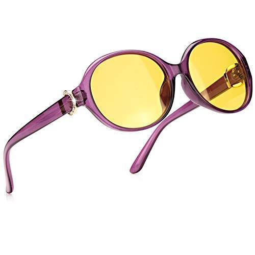 Myiaur 夜用サングラス レディース ドライブ 夜間運転用 夜間運転サングラス 黄色レンズ 大きいレンズ 対向車のライトの眩しさも軽減 パープ S 2510 Narrow Vendor 通販 Yahoo ショッピング