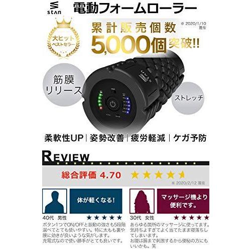 大きな取引 Stan フォームローラー 電動 ストレッチ ポール 振動 筋膜リリース トリガーポイント Usb ブルー Ex Discoversvg Com