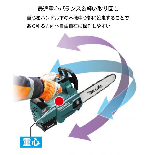 マキタ（makita） 40Vmax 充電式チェンソー 赤 20cm 25AP-52E バッテリ