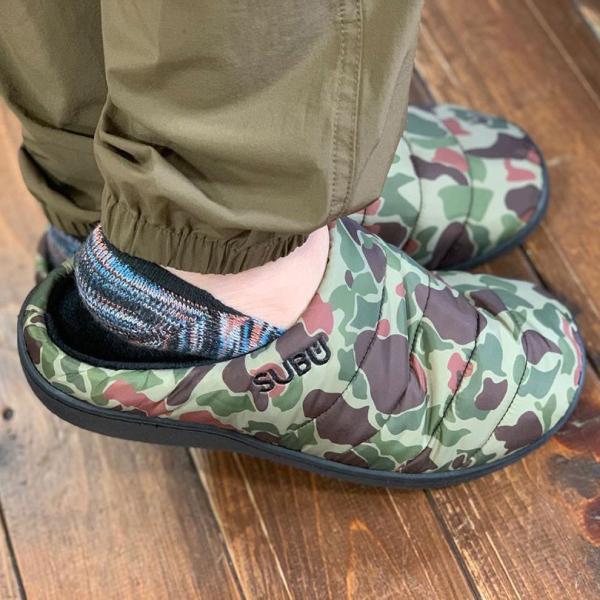 SUBU(スブ) サンダル ダックカモ SB-DCM 撥水 裏起毛 靴 スリッパ 冬