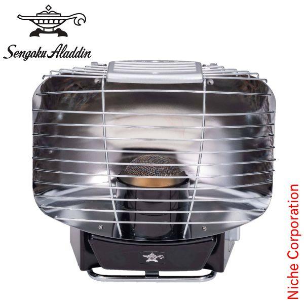 センゴクアラジン ポータブルガスストーブ シルバークイーン ブラック