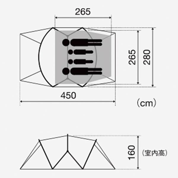 スノーピーク ランドネスト M テントタープセット SET-260 アウトドア テント キャンプ タープ セット 3人 4人 3名 4名 SDE-260 TP-870｜niche-express｜16