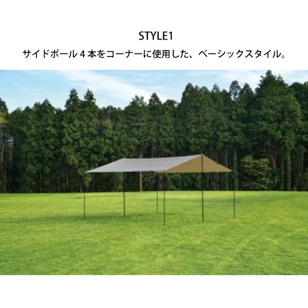 ユニフレーム REVOスクエアタープ 4×4 TAN　682302 2024年生産終了：REVOスクエアタープ 4×4 TAN - ユニフレーム