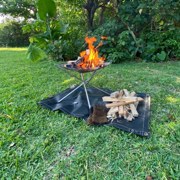 ZEN Camps 焚き火シート 焚き火専用シート 95cmx60cm ブラック
