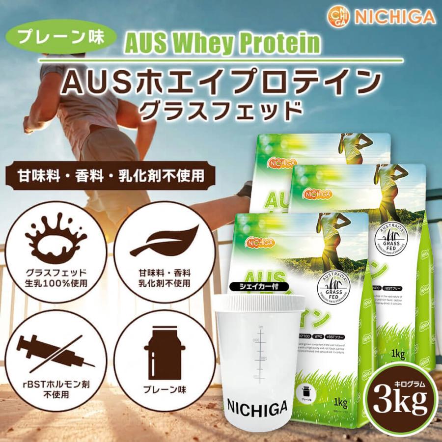 NICHIGA（ニチガ） ＜シェイカー セット＞ AUSホエイプロテイン グラス