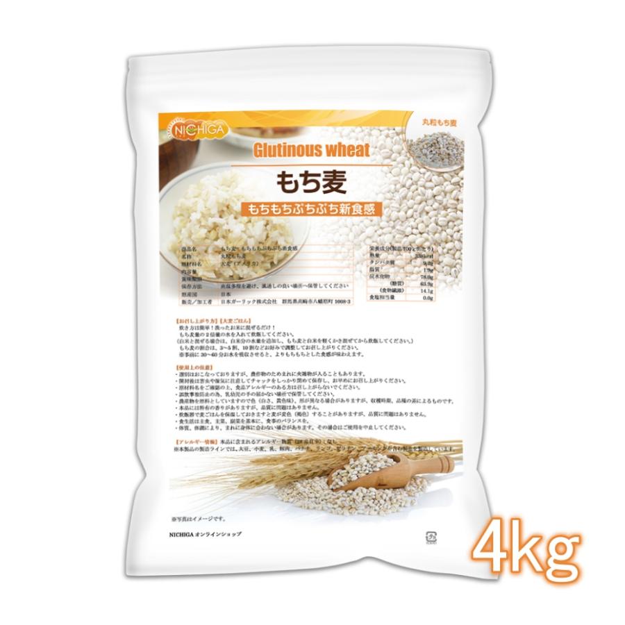 もちむぎ NICHIGA もち麦 4kg もちもちぷちぷち新食感 NICHIGA(ニチガ) TK1