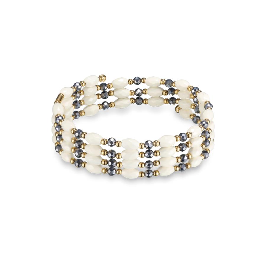 tamagoヘマタイト　猫　ブレスレット　金色　8-136 no.421「重ね付けに」ヘマタイト（ゴールドカラー、水晶クリスタルの