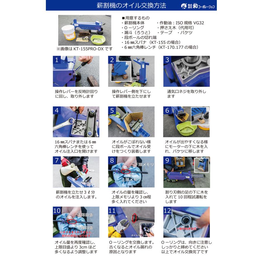 KAZ 和コーポレーション 電動 油圧式 薪割り機 まき割り機 廃材 間伐材