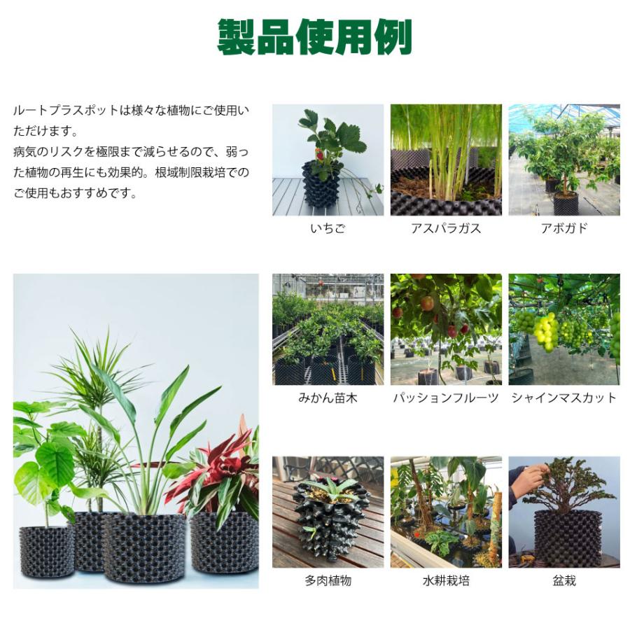 【50個組】 RootPlus ルートプラスポット ガーデニング 植木鉢 植物 栽培 造園 南栄工業 NAN-A 黒 GS-AP200M 7.5L 送料無料の画像