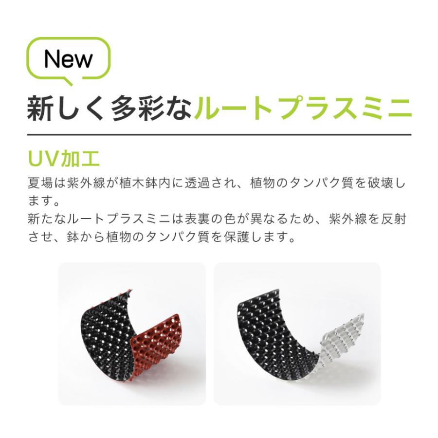 【50個組】 RootPlus ルートプラスポットミニ ガーデニング 植木鉢 植物 栽培 造園 南栄工業 NAN-A 黒 GSAP150 3L ブラウン ホワイト グリーン 送料無料の画像