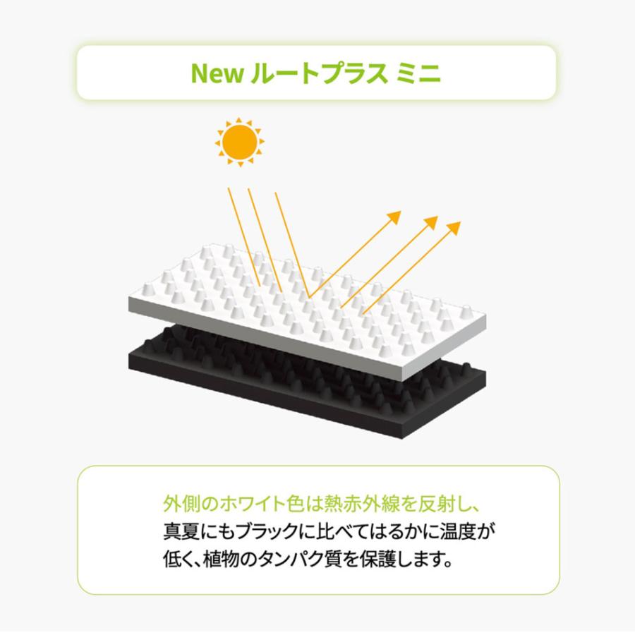 【50個組】 RootPlus ルートプラスポットミニ ガーデニング 植木鉢 植物 栽培 造園 南栄工業 NAN-A 黒 GSAP150 3L ブラウン ホワイト グリーン 送料無料の画像