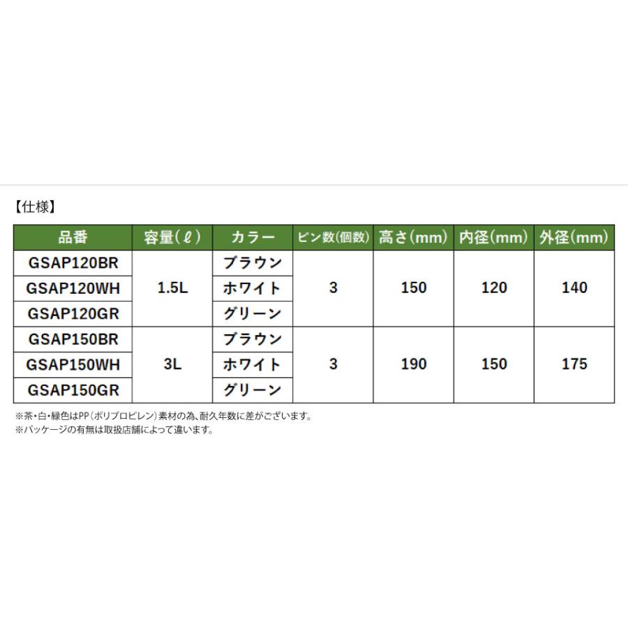 【50個組】 RootPlus ルートプラスポットミニ ガーデニング 植木鉢 植物 栽培 造園 南栄工業 NAN-A 黒 GSAP150 3L ブラウン ホワイト グリーン 送料無料の画像
