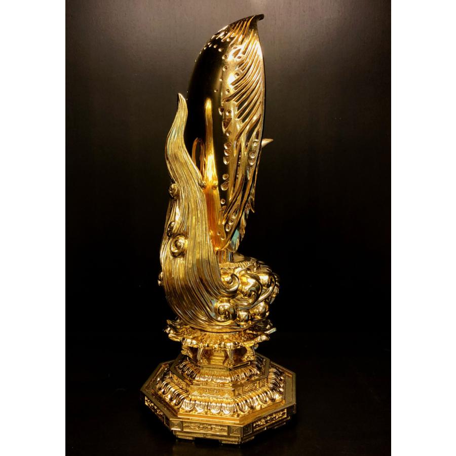 【月末セール・新品】 阿弥陀如来立像　純金箔　極彩色　総高さ約26.5㎝　阿弥陀 フォロー割・新品】 阿弥陀如来立像 純金箔 極彩色 総高さ約26.5㎝